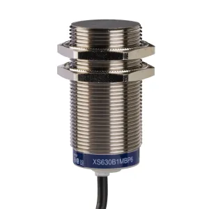 Індуктивний датчик наближення XS, inductive sensor XS6 M30, L62 мм, латунь, Sn15 мм, 24...240В AC/DC, кабель 5 m
