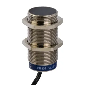 Індуктивний датчик наближення XS, inductive sensor XS6 M30, L62 мм, латунь, Sn15 мм, 12...48 V DC, кабель 10 m