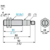 XU2S18PP340DR Легка завіса receiver XU2-S - detection of body - 750..1200 mm - 12..24 В
