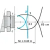 XU5M18MB230W Фотоелектричні датчики XU, XU5, diffuse, 90°, Sn 0.4 m, 24...240В AC/DC, кабель 2 m