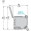 XUK8ARCTL2 Фотоелектричні датчики XU, XUK, BGS, Sn 0.7 m, 24...240В AC/DC, кабель 2 m