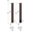 XUSL4MB30H031N Світлова завіса безпеки тип 4, Telemecanique Світлові штори безпеки XUSL, integrated muting hardware config T4 R30 H=31 cm D4 12 m