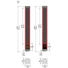 XUSL4MB40H211N Світлова завіса безпеки тип 4, Telemecanique Світлові штори безпеки XUSL, integrated muting hardware config T4 R40 H=211 cm D4 12 m