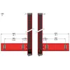 XUSZAML2PTS Multi beam prebuilt muting arms, Telemecanique Світлові штори безпеки XUSL, light curtain arm L 2parallel beams high speed conveyor