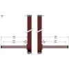 XUSZASL2XT Single beam prebuilt muting arms, Telemecanique Світлові штори безпеки XUSL, light curtain arm L 2crossed