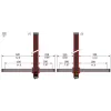 XUSZAST2XT Single beam prebuilt muting arms, Telemecanique Світлові штори безпеки XUSL, light curtain arm T 2crossed