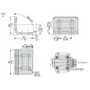 XUSZBSC4 Telemecanique Світлові штори безпеки XUSL, Curved bracket, 4 fixing brackets set