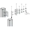 XUSZBSC6 Telemecanique Світлові штори безпеки XUSL, Curved bracket, 6 fixing brackets set