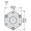 XUSZFB2 Telemecanique Світлові штори безпеки XUSL, Column Double fixing base with springs and adjustment screws for positioning