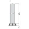 XUSZMF125 Telemecanique Світлові штори безпеки XUSL, Column with mirror 1200 mm for light curtains, Hp = 910 mm
