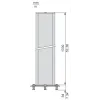 XUSZMF138 Telemecanique Світлові штори безпеки XUSL, Column with mirror 1330 mm for light curtains, Hp = 1060 mm