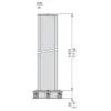 XUSZMF202 Telemecanique Світлові штори безпеки XUSL, Column with mirror 1970 mm for light curtains, Hp = 1810 mm