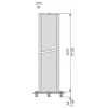 XUSZMF202 Telemecanique Світлові штори безпеки XUSL, Column with mirror 1970 mm for light curtains, Hp = 1810 mm