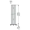 XUSZSC105R Telemecanique Світлові штори безпеки XUSL, Column without mirror 1000 mm with cable gland PG11, Hp = 610 mm