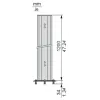 XUSZSC138R Telemecanique Світлові штори безпеки XUSL, Column without mirror 1200 mm with cable gland PG11, Hp = 1060 mm