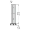 XUSZSC172R Telemecanique Світлові штори безпеки XUSL, Column without mirror 1670 mm with cable gland PG11, Hp = 1360 mm