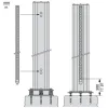 XUSZSC172R Telemecanique Світлові штори безпеки XUSL, Column without mirror 1670 mm with cable gland PG11, Hp = 1360 mm