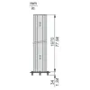 XUSZSC202 Telemecanique Світлові штори безпеки XUSL, Column without mirror 1970 mm for light curtains, Hp = 1810 mm