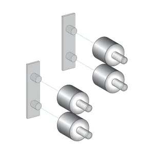 Telemecanique Світлові штори безпеки XUSL, Anti vibration kit comprising 4 dampers