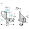 XUZB2003 Фотоелектричні датчики XU, accessory for sensor, 3D fixing kit, bracket with ball joint, Ø 18 мм