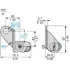 XUZB2012 Фотоелектричні датчики XU, accessory for sensor, 3D fixing kit, bracket with ball joint, Ø 12 mm
