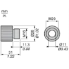 XUZX2002 Фотоелектричні датчики XU, accessory for sensor, adaptor male ISO 16, female ISO 20