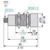 XX230A10PA00M12 Ультразвукові датчики XX, ultrasonic sensor cylindrical M30, 2 emptying levels, Sn 1 m, 2 НІ, M12