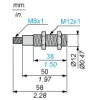 XX512A1KAM8 Ультразвукові датчики XX, ultrasonic sensor cylindrical M12, Sn 0.05 m, 2 НІ, M8 connector