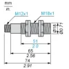 XX518A1KAM12 Ультразвукові датчики XX, ultrasonic sensor cylindrical M18, Sn 0.15 m, 2 НІ, M12 connector
