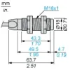 XX518A3PAL2 Ультразвукові датчики XX, ultrasonic sensor cylindrical M18, Sn 0.5 m, NO, кабель 2 m