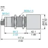 XX630A3NCM12 Ультразвукові датчики XX, ultrasonic sensor cylindrical M30, Sn 8 m, NC + НІ, M12 connector