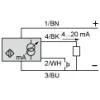 XX918A3C2M12 Ультразвукові датчики XX, ultrasonic sensor cylindrical M18, Sn 0.5 m, 4...20 мА, M12 connector