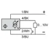 XX918A3F1M12 Ультразвукові датчики XX, ultrasonic sensor cylindrical M18, Sn 0.5 m, 0...10 В, M12 connector