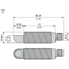 XXA18B1VM12 Ультразвукові датчики XX, ultrasonic sensor cyl. 90 deg M18, Sn=1 m, аналоговий вихід 0 10 V, SYNC, connector M12