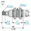XXBV3A1PAM12 Ультразвуковий датчик - M30 - reflex - Sn 1м - NC - M12