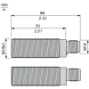 XXS18B1AM12 Ультразвукові датчики XX, ultrasonic sensor cylindrical M18, Sn=1 m, аналоговий вихід 4 20 мА, SYNC, connector M12