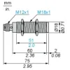XXV18B1NBM12 Ультразвуковий датчик - M18 metal - Sn 50 мм - NPN NC - M12