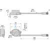 XXW54P3HPL01M12 Ультразвуковий датчик, plastic, Wide Beam Φ54, 3м, 0.5…4.5V+PNP, 0,15м cable + M12-5pin male connector