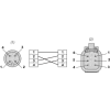 XXZKITDM6 Ultrasonic Configuration accessory, jumper M12 Male 4-pin to Deutsch Гніздовий 6-pin connector