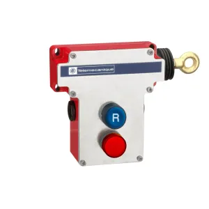Перемикач троса аварійної зупинки з фіксацією, Telemecanique rope pull switches XY2C, кабель 300 VAC 10amp XY2CE+options