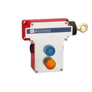 Перемикач троса аварійної зупинки з фіксацією, Telemecanique rope pull switches XY2C, simple reset by flush push button