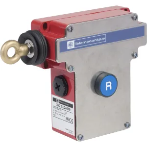 Перемикач троса аварійної зупинки з фіксацією, Telemecanique rope pull switches XY2C, e XY2CE, Ліва сторона -1NC+1NO, встановлення врівень pushbutton