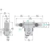 XY2CEDA197 Подвійний перемикач троса аварійної зупинки, Telemecanique rope pull switches XY2C, e 2x(1NC+1НІ), Pg13.5, flush pb, pilot light 230 В