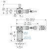XY2CJR17 Перемикач троса аварійної зупинки з фіксацією, Telemecanique rope pull switches XY2C, e XY2CJ, right side, 2NC, Pg13.5
