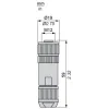 XZCC12FDB50R Гніздовий, M12, 5 pin, shielded straight connector