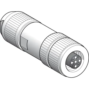 Гніздовий, M12, 5 pin, shielded straight connector