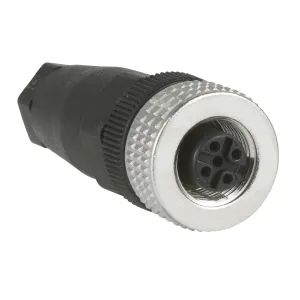 XZCC12FDM40B Гніздовий, M12, 4 pin, straight connector, кабельний ввід Гніздовий, M12, 4 pin, straight connector, кабельний ввід
