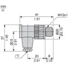 XZCC12MCP40B Male, M12, 4 pin, кутовий роз’єм, кабельний ввід 