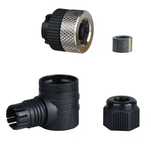 XZCC20FCM30B Гніздовий, 1/2 20UNF, 3 pin, кутовий роз’єм, кабельний ввід Гніздовий, 1/2 20UNF, 3 pin, кутовий роз’єм, кабельний ввід