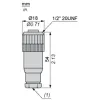 XZCC20FDM30B Гніздовий, 1/2 20UNF, 3 pin, straight connector, кабельний ввід XZCC20FDM30B Гніздовий, 1/2 20UNF, 3 pin, straight connector, кабельний ввід